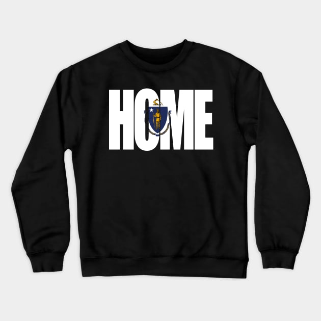 Massachusetts Home - State Flag Crewneck Sweatshirt by DonDota